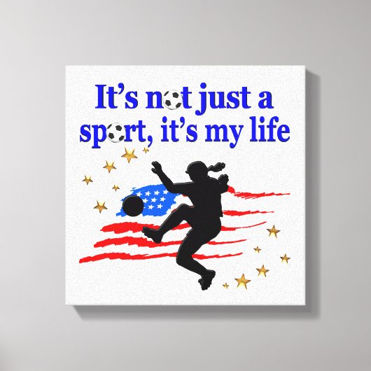 DAS LEBEN EINES US SOCCER PLAYER DESIGN LEINWANDDRUCK (Vorderseite)