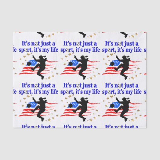 DAS LEBEN EINES US SOCCER PLAYER DESIGN SEIDENPAPIER (Vorderseite)