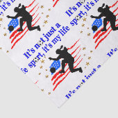 DAS LEBEN EINES US SOCCER PLAYER DESIGN SEIDENPAPIER (Ausschnitt)