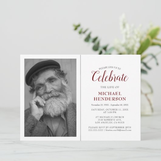 Das Leben | Einladung zur Beerdigung (Stehend Vorderseite)