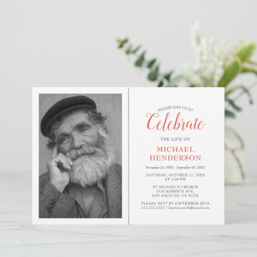 Das Leben | Einladung zur Beerdigung (Stehend Vorderseite)