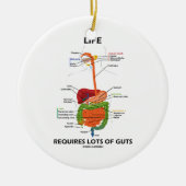 Das Leben erfordert Lose Eingeweide Keramik Ornament (Vorne)