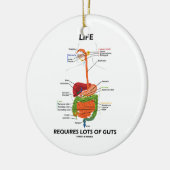 Das Leben erfordert Lose Eingeweide Keramik Ornament (Links)