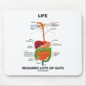 Das Leben erfordert viel Wut (Verdauungssystem) Mousepad (Vorne)