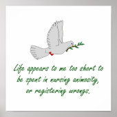 Das Leben erscheint mir zu Kurz - Anführungszeiche Poster (Vorne)