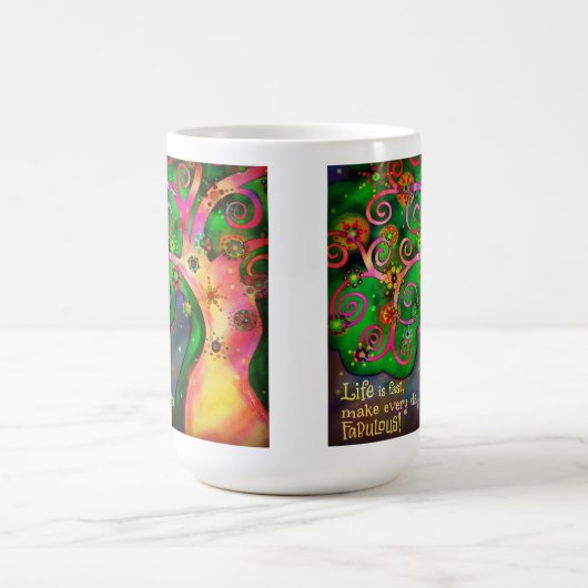 Das Leben fabelhaft machen Kaffeetasse (Mittel)