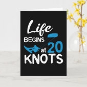 Das Leben fängt 20 Knoten Kiteboarding Windsurfing Karte (Gelbe Blume)