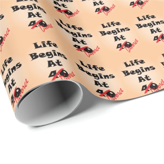 Das Leben fängt am Scheidungs-Packpapier an Geschenkpapier (Rolleneckpunkt)