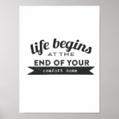Das Leben fängt an, den Komfort zu beenden Poster (Vorne)