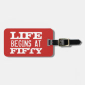 Das Leben fängt bei 50 lustigen 50. Gepäckanhänger (Vorderseite horizontal)