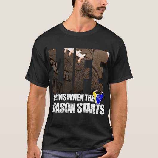 Das Leben fängt - dunkles Shirt an (Vorderseite)