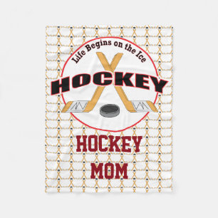 Das Leben fängt Hockey-Mama an Fleecedecke