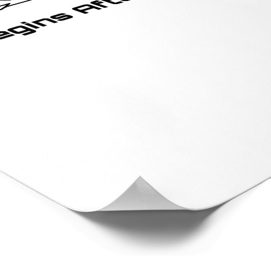 Das Leben fängt nach dem Kaffeepferd an Funny Poster (Ecke)