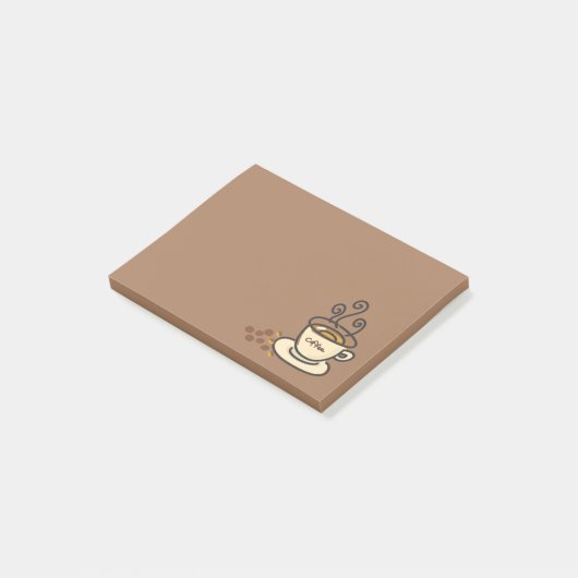 Das Leben fängt nach Kaffee-Koffein-Süchtigem an Post-it Klebezettel (angewinkelt)