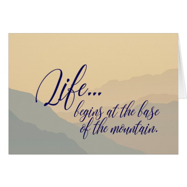 "Das Leben fängt" Ruhe an (Vorderseite (Horizontal))