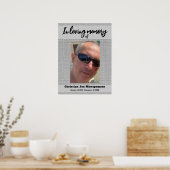 Das Leben feiern Foto Trauerfall Schaumstoffplat Poster (Küche)