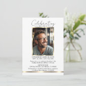 Das Leben feiern Gold Danke + POEM Karte (Stehend Vorderseite)