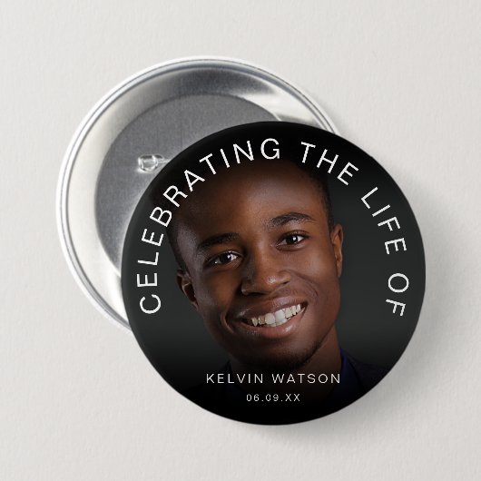 Das Leben | Foto-Gedenkfeier Button (Vorne & Hinten)