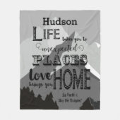 Das Leben führt zu inspirierenden Zitaten Fleecedecke (Vorderseite)