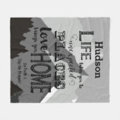 Das Leben führt zu inspirierenden Zitaten Fleecedecke (Vorderseite (Horizontal))