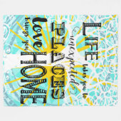 Das Leben führt zu inspirierenden Zitaten Fleecedecke (Vorderseite (Horizontal))