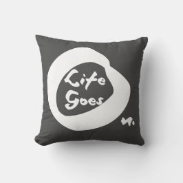 Das Leben geht auf Nizza Text Inspiration Kissen