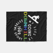 Das Leben geht bergab Snowboarder Freestyle Winter Fleecedecke (Vorderseite (Horizontal))