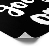 Das Leben geht weiter | Brush Typograf Poster (Ecke)