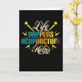 Das Leben geschieht Akupunktur hilft, Akupunktur Karte (Gelbe Blume)