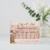 Das Leben geschieht auf der inspirierenden Postkar Postkarte (Stehend Vorderseite)