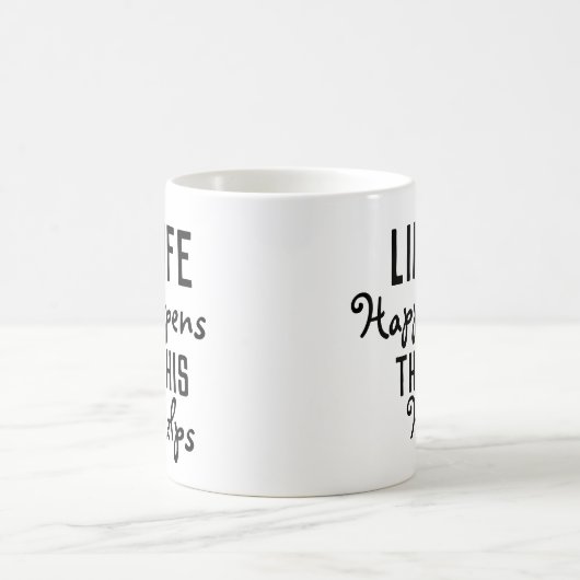 Das Leben geschieht, das hilft Kaffeetasse (Mittel)