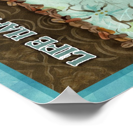 Das Leben geschieht über den Kaffee von Audrey Jea Poster (Ecke)