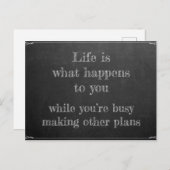 Das Leben geschieht, während Sie Pläne machen Postkarte (Vorne/Hinten)