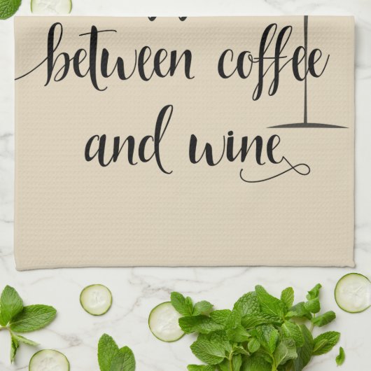 Das Leben geschieht zwischen handgeschriebenem Cof Geschirrtuch (Gefaltet)