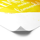 Das Leben gibt dir Lemon machen Lemonade Inspirati Poster (Ecke)