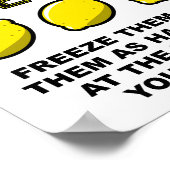 Das Leben gibt dir Lemons lustiges Poster (Ecke)