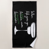 Das Leben gibt dir Lemons machen Margaritas White  Strandtuch (Vorderseite)