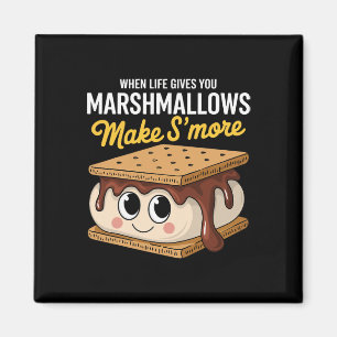 Das Leben gibt dir Marshmallows Camping Smores Kaw Magnet
