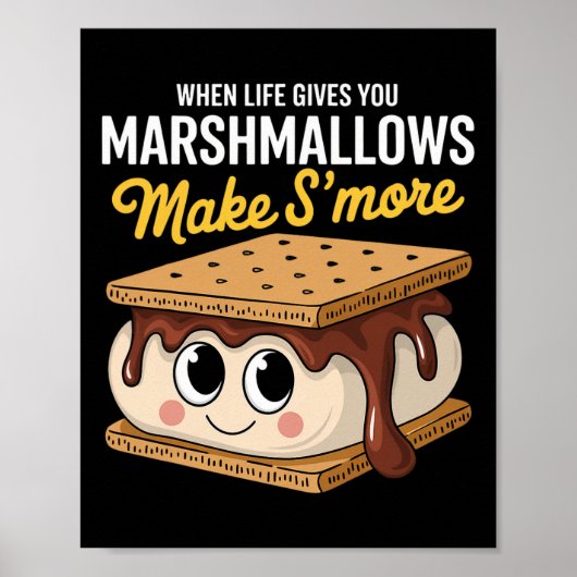 Das Leben gibt dir Marshmallows Camping Smores Kaw Poster (Vorne)