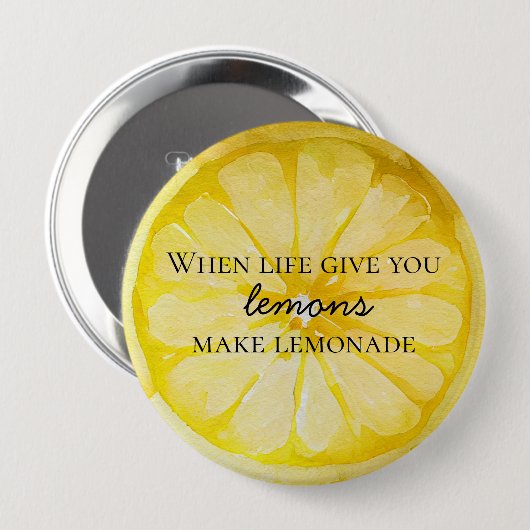 Das Leben gibt dir Zitate von Lemons Button (Vorne & Hinten)