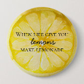 Das Leben gibt dir Zitate von Lemons Button (Vorderseite)