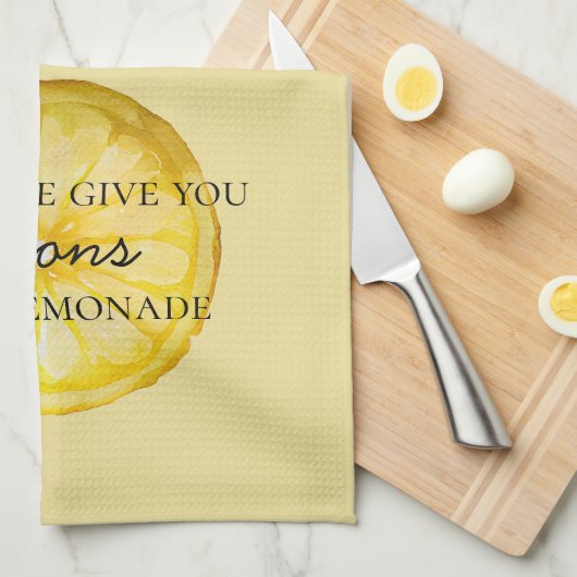 Das Leben gibt dir Zitate von Lemons Geschirrtuch (Viertel Falte)