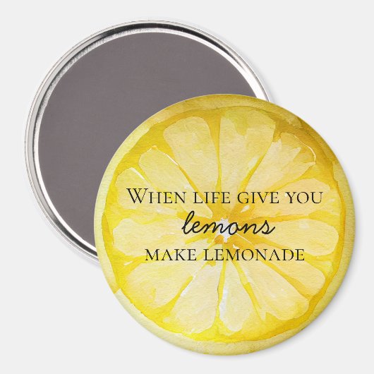 Das Leben gibt dir Zitate von Lemons Magnet (Vorderseite/Rückseite)