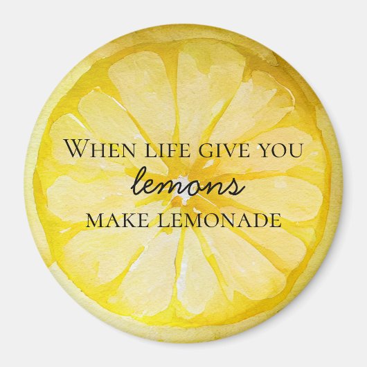 Das Leben gibt dir Zitate von Lemons Magnet (Vorne)