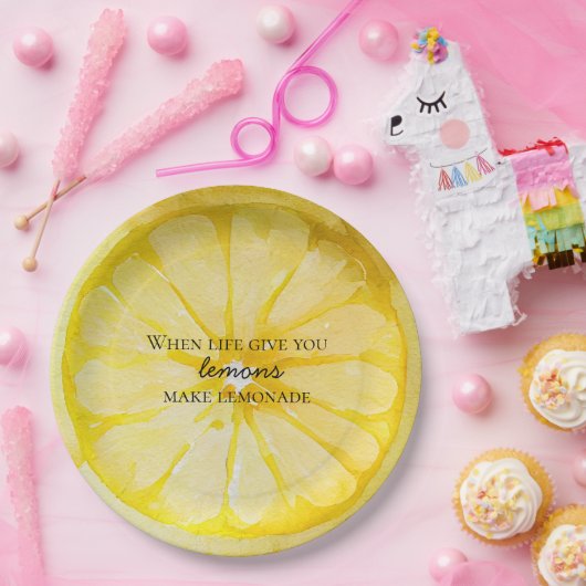 Das Leben gibt dir Zitate von Lemons Pappteller (Party)