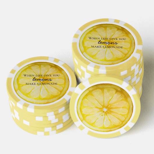 Das Leben gibt dir Zitate von Lemons Pokerchips (Stapel)