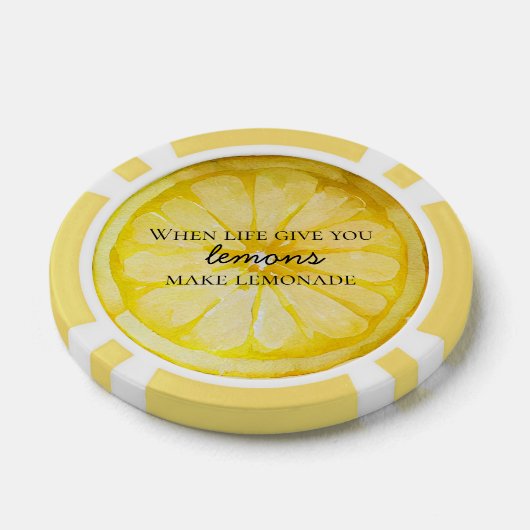 Das Leben gibt dir Zitate von Lemons Pokerchips (Einzeln)