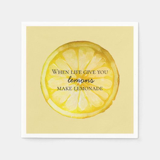 Das Leben gibt dir Zitate von Lemons Serviette (Vorderseite)