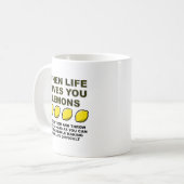 Das Leben gibt Ihnen Zitronen lustige Tasse (Vorderseite Links)