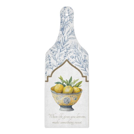 Das Leben gibt Lemons Inspiration Navy Küche Schneidebrett (Vorderseite)